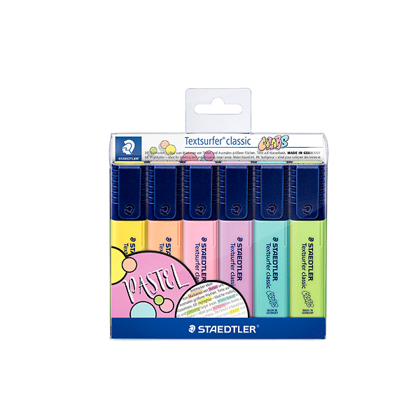 Staedtler textsurfer pastel. Estuche 6 u.