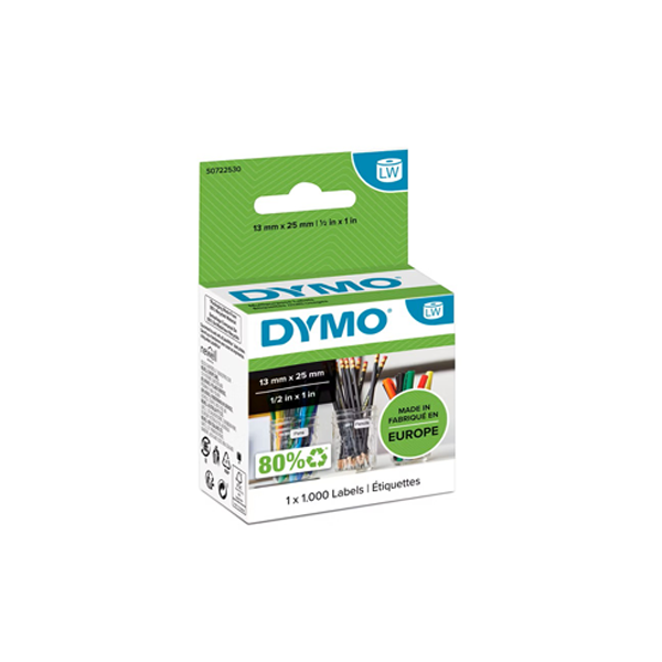 Rollo etiquetas Dymo Label W. 25x13 mm Blanco