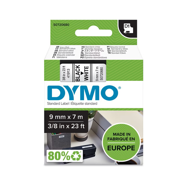 Cinta Dymo Standard D1 9 mm x 7 m