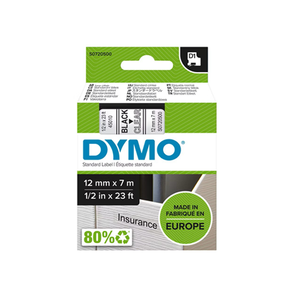 Cinta Dymo Standard D1 12 mm x 7 m