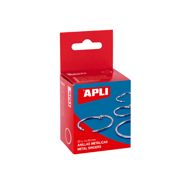 Anillas metálicas Apli Ø 20 mm 20 u.