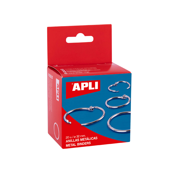 Anillas metálicas Apli Ø 32 mm 20 u.