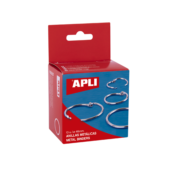 Anillas metálicas Apli Ø 46 mm 10 u.