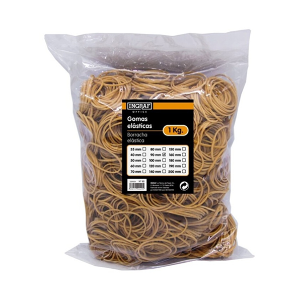 Gomas elásticas envase 1 kg 10 cm