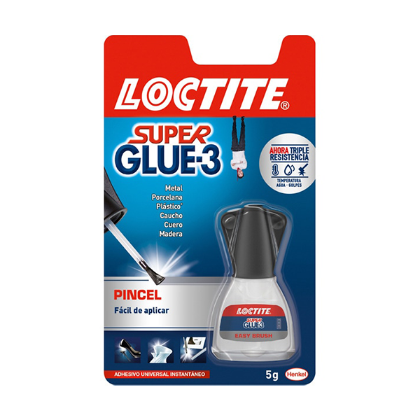 Adhesivo instantáneo Loctite Super Glue-3 con Pincel - 5 g