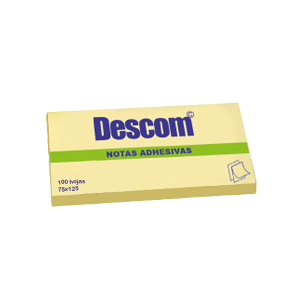 Notas adhesivas Descom 75x125 mm