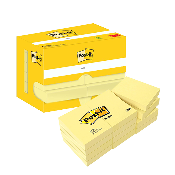 Post It 38x51 mm. Pack 12 tacos