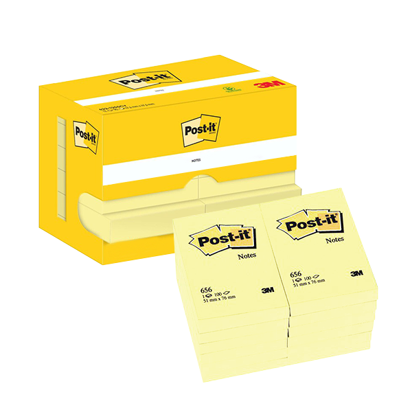Post It 76x51 mm. Pack 12 tacos