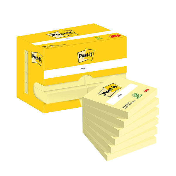 Post It 76x76 mm. Pack 12 tacos