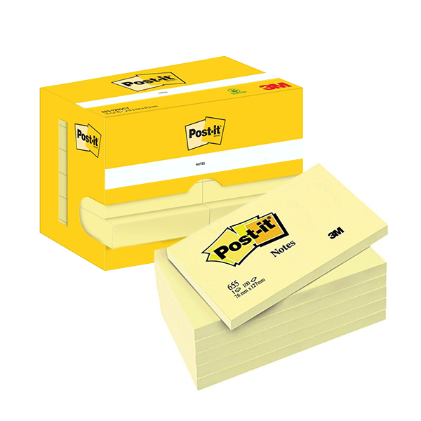 Post It 76x127 mm. Pack 12 tacos