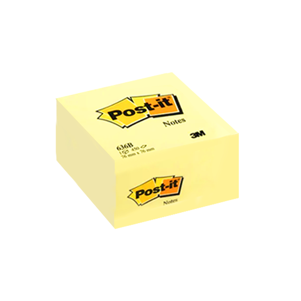 Post-it 3M amarillo 76x76 mm.