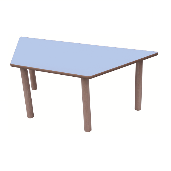 Mesa trapecio 120x60 cm T1 alt. 46 cm