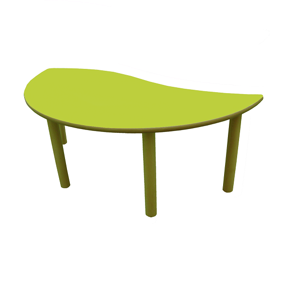Mesa semiredonda onda 120x60 cm T3. 40 cm