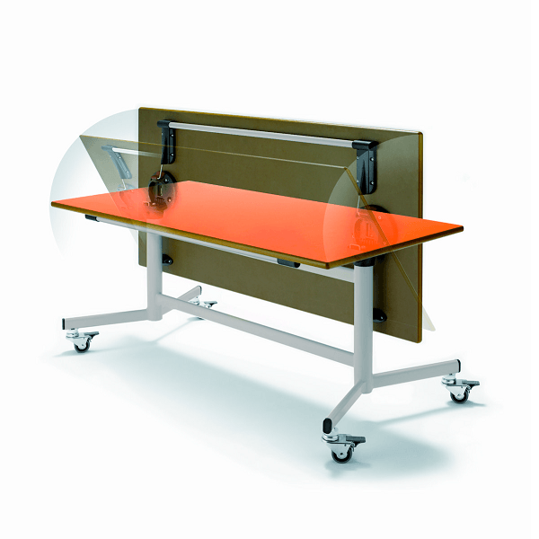 Mesa abatible alt. 54 cm pata gris