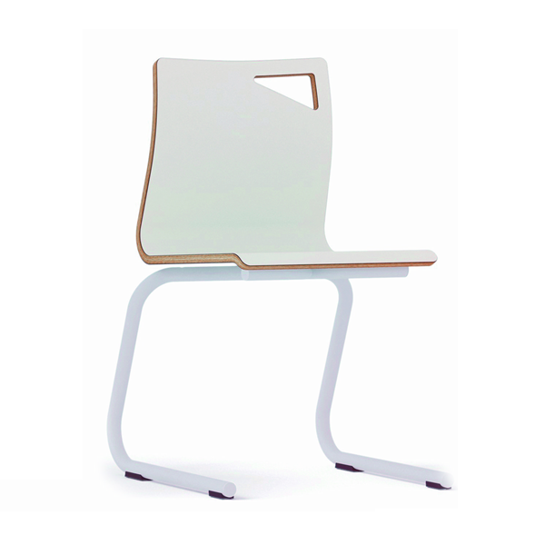 Silla Library patas patín blancas 26 cm