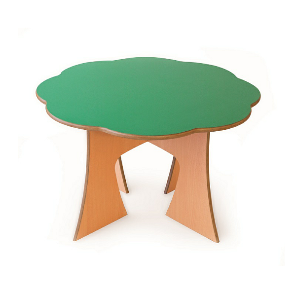 Mesa arbol circul. patas madera alt. 46 cm