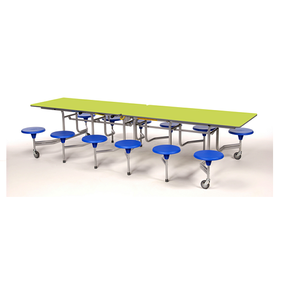 Mesa rect. 305x76 cm 12 asient. alt. 66cm