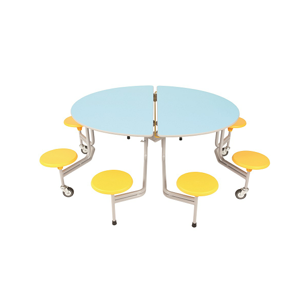Mesa oval. 152x137 cm 8 asient. alt. 61 cm