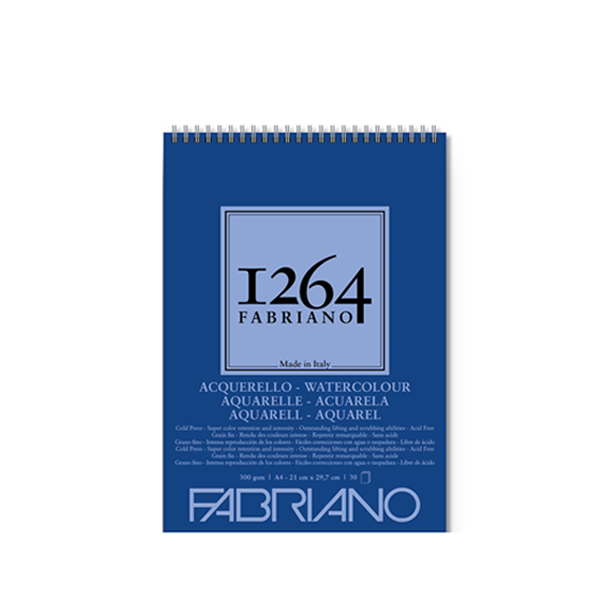 Bloc 1264 Acuarela Watercolor Fabriano A4 300 g 30 h.
