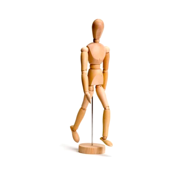 Maniquí articulado madera 30 cm