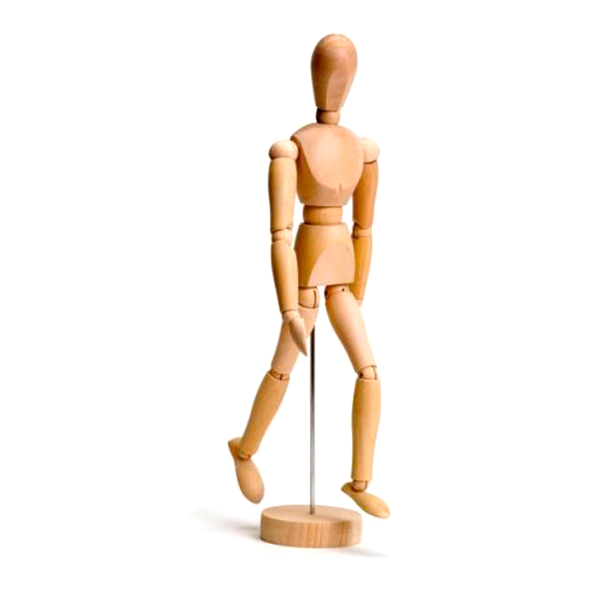 Maniquí articulado madera 40 cm