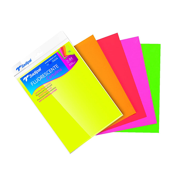Cartulina fluoresc. 50x65 cm Pack 5