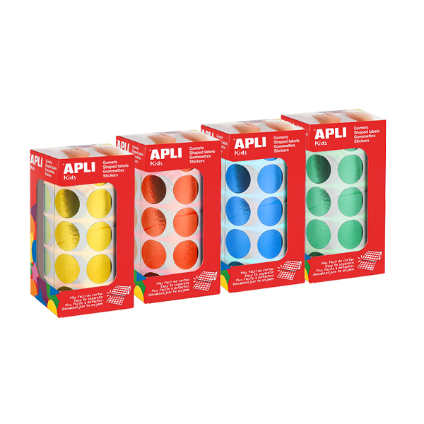 Rollo gomets metalizados 20 mm
