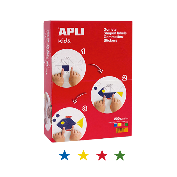 Caja gomets estrellas