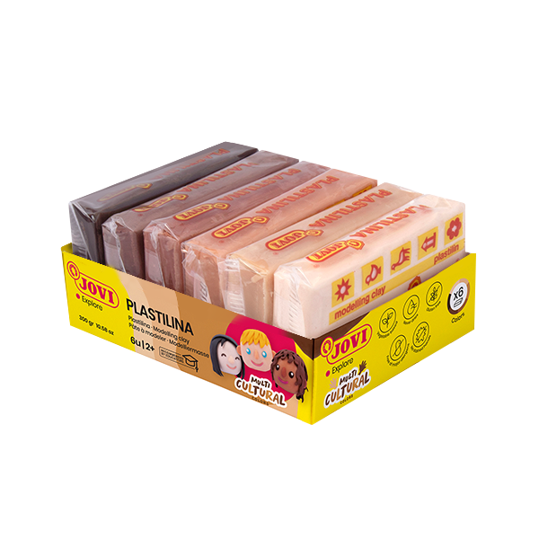 Plastilina Jovi multi cultural 50 g Caja 6 u.