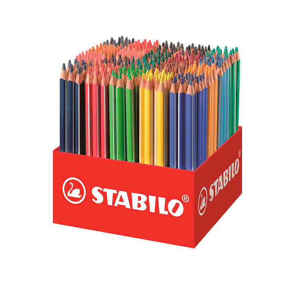 Schoolpack cartón Stabilo Trio Thick 300 u.