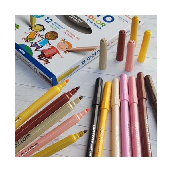 Rotulador Giotto Turbo Color tonos piel 12 u. - Material escolar, oficina y  nuevas tecnologias