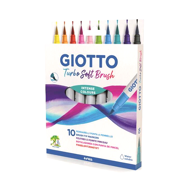 Rotulador Giotto Turbo Soft Brush 10 u.