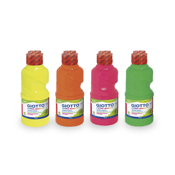 Témpera Giotto fluorescente 250 ml.