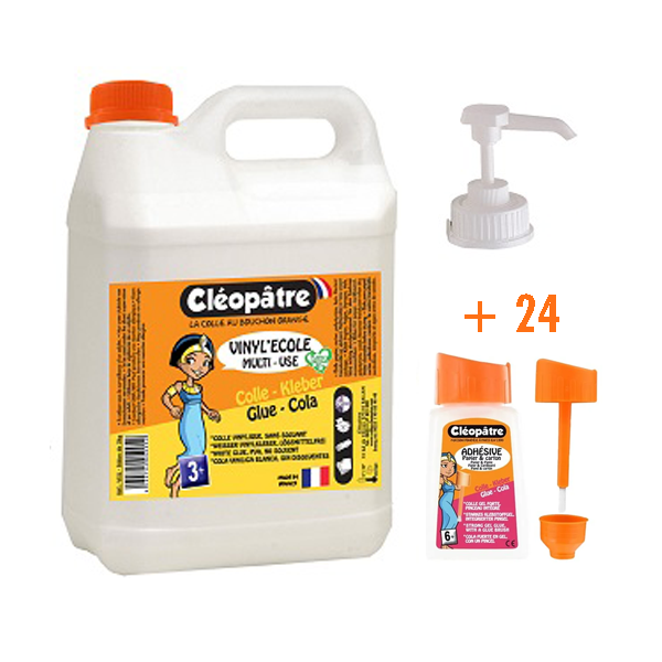 Kit cola Vinyl'École 5 Kg.+ 24 botes y dosificador