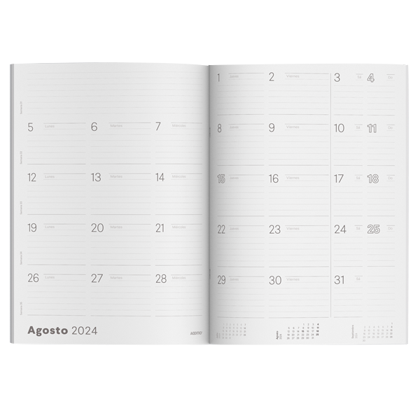 Agenda G mes vista Additio 19,5x28,5 cm