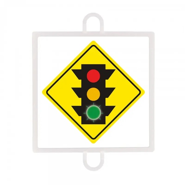 Panel señalización tráfico advertencia