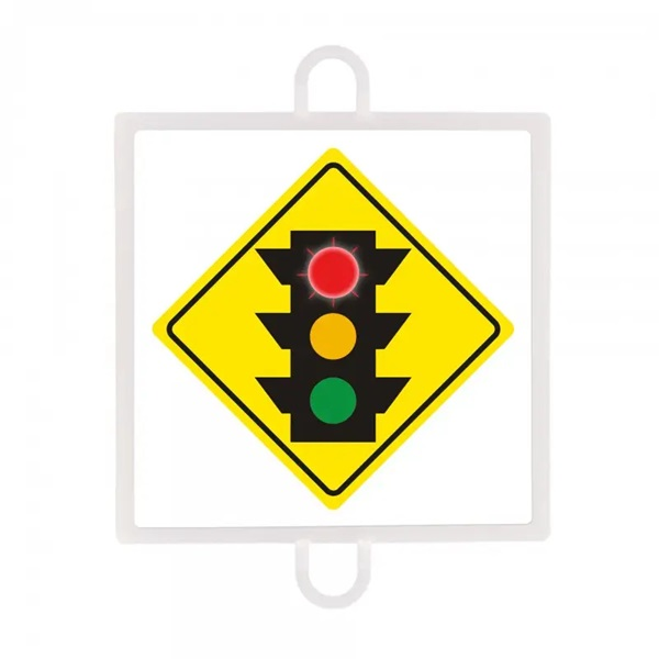 Panel señalización tráfico advertencia