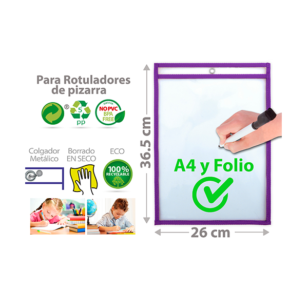 Pack de 10 fundas escribe y borra