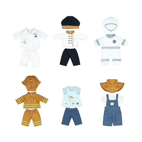 Set de 6 conjuntos profesiones 38 cm