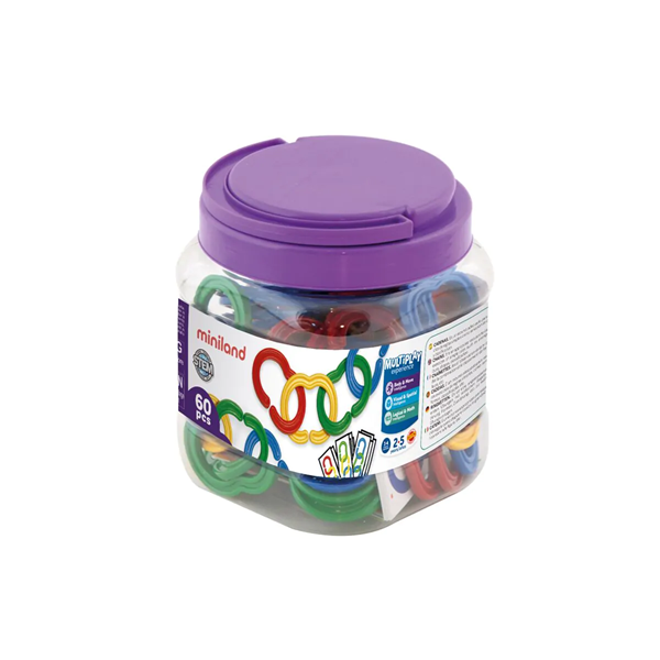 Juego eslabones y cadenas. Bote 60 u.