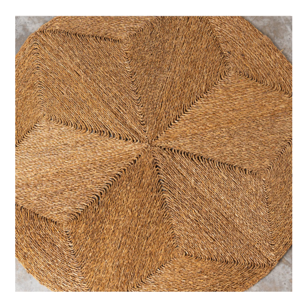 Alfombra redonda de fibra vegetal 120 cm