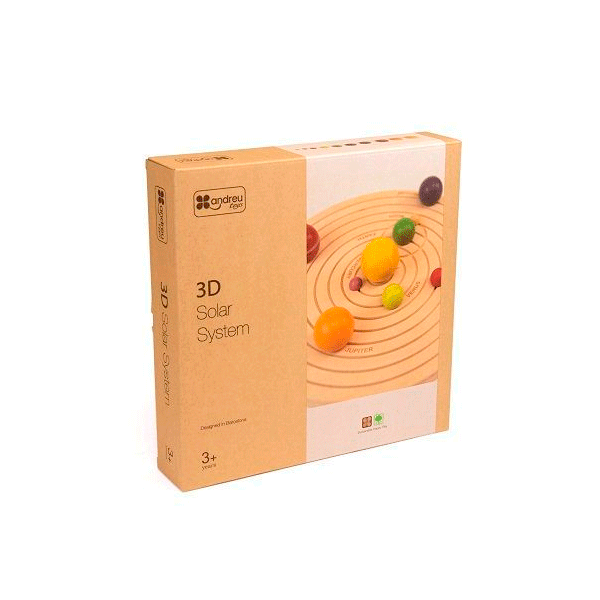 Sistema solar 3D en madera