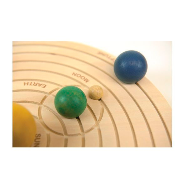 Sistema solar 3D en madera