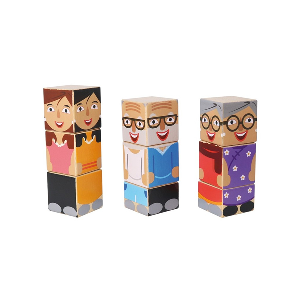 Cubos encajables para hacer personajes