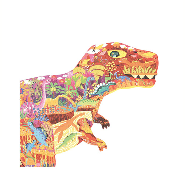 Puzzle dinosaurio grande forma animal