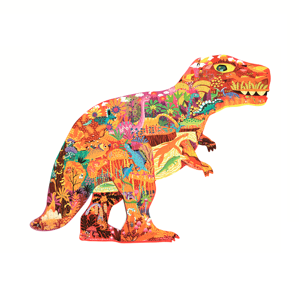 Puzzle dinosaurio grande forma animal