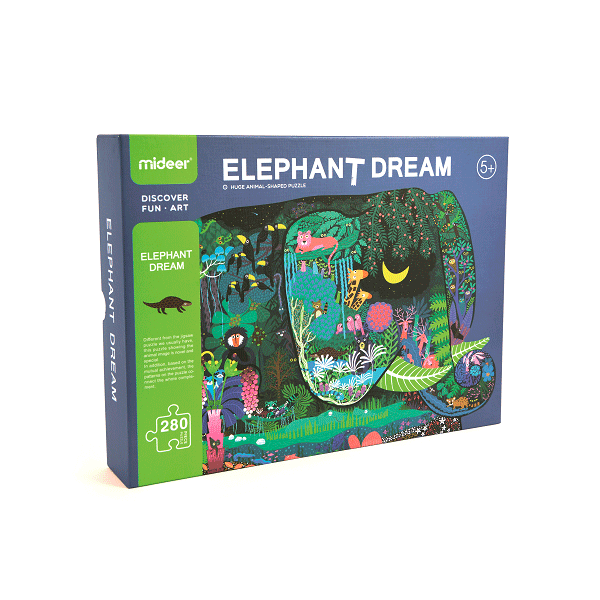 Puzzle elefante grande forma animal