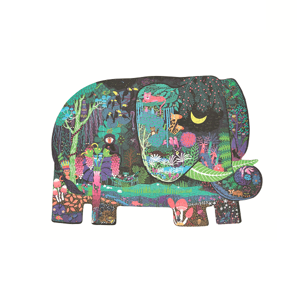 Puzzle elefante grande forma animal