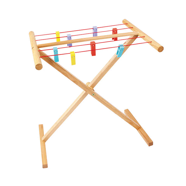 Tendedero madera con 8 pinzas