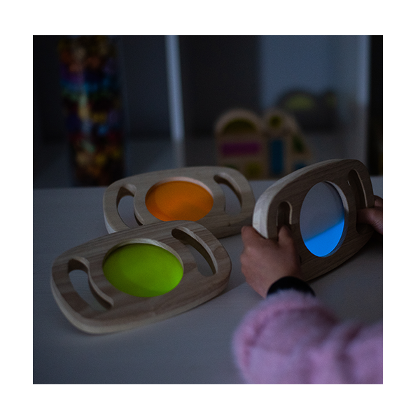 Set de 3 Lentes colores luminiscentes fácil agarre